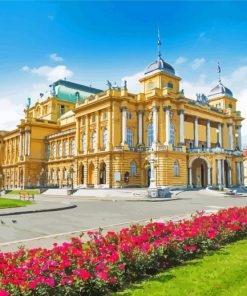 Zagreb National Theatre Croatia paint by numbers