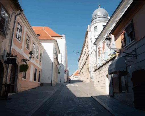 Zagreb Streets paint by number