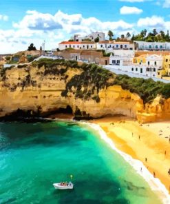 Algarve Portugal Beach paint by number