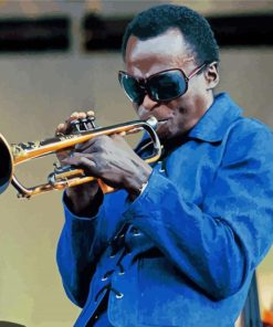 American Trumpeter Miles Davis paint by number