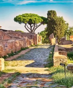 Ancient Ostia Antica paint by number