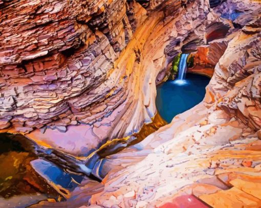 Australia Karijini Hamersley Gorge paint by number