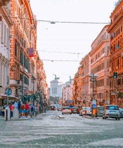 Beautiful Streets In Rome Italy paint by number