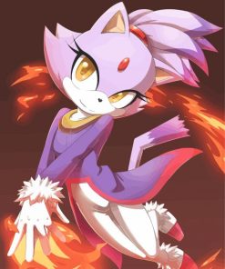 Blaza The Cat Pyrokinesis paint by number