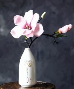 Blooming Magnolias In Vase paint by number