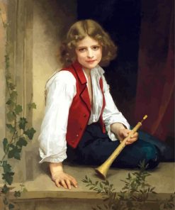 Boy With Flute paint by number