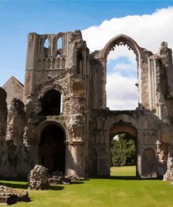 Castle Acre Castle Acre Priory Norfolk paint by number