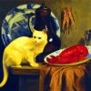 Cat And Lobster Still Life paint by number