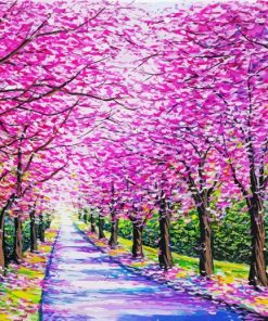 Cherry Blossom Path paint by number