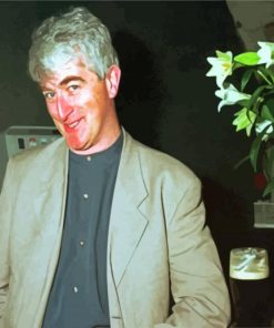 Comedian Dermot Morgan paint by number