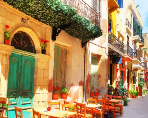 Crete Chania Streets paint by number