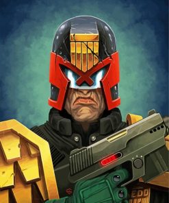 DC Judge Dredd paint by number