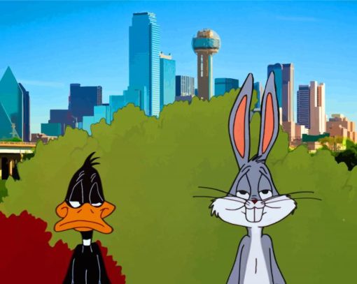 Daffy Duck And Bugs Bunny paint by number