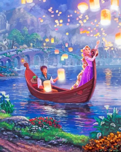 Disney Tangled Gondola paint by number