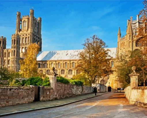 Ely Cathedral Cambridgeshire paint by number