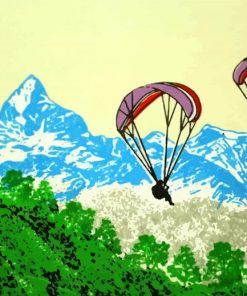 Everest Paragliding paint by number