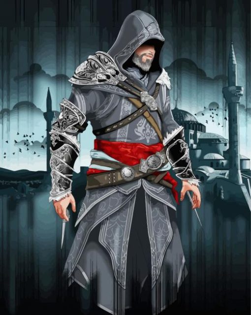 Ezio Assassins Creed Video Game paint by number