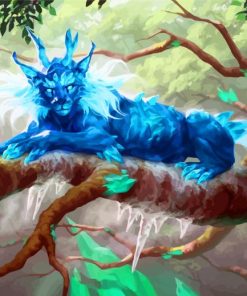 Fantasy Blue Lynx Cat paint by number