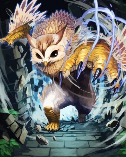 Fantasy Owlbear Art paint by number