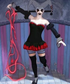 Female Jester paint by number