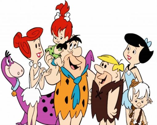 Flintstones Cartoon paint by numbers