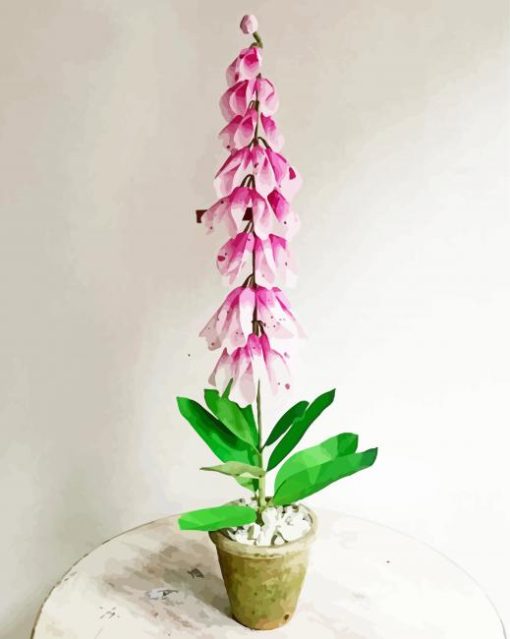 Foxglove Plant Pot paint by number