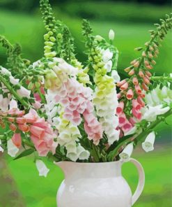 Foxglove Plants Vase paint by number