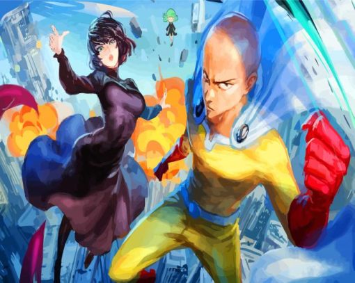 Fubuki And Saitama paint by number