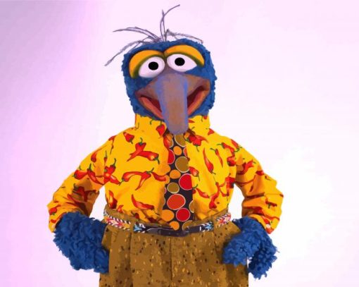 Gonzo Muppet paint by numbers