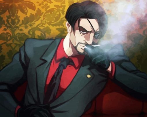 Goro Majima Smoking paint by number