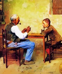 Grandpa And Grandson Art paint by number