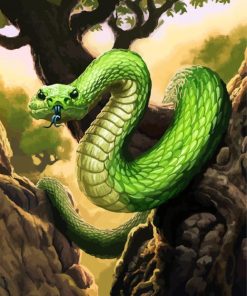 Green Cobra paint by number