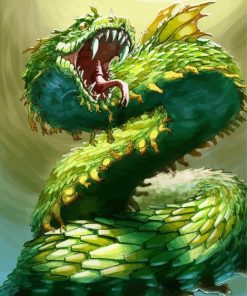 Green Dragon paint by number