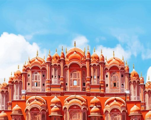 Hawa Mahal Jaipur India paint by numbers