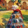 Hispanic Lady In A Dress paint by number