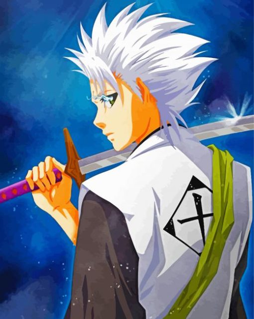 Hitsugaya Toshiro Bleach Anime Manga paint by number