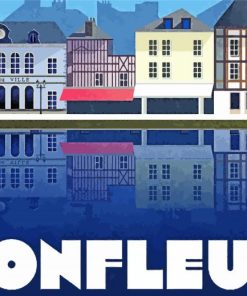 Honfleur Poster paint by numer