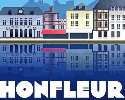 Honfleur Poster paint by numer