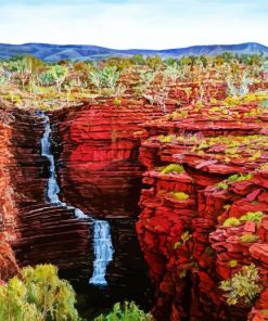 Joffre Falls Karijini Pilbara paint by number