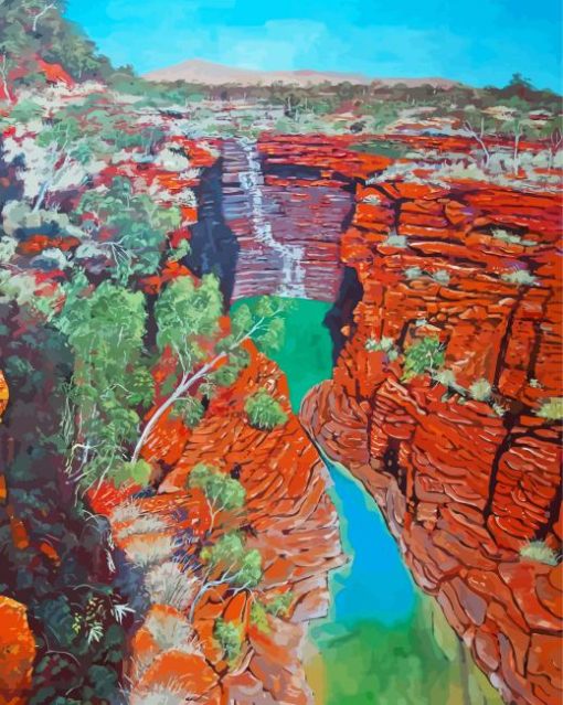 Joffre Gorge Karijini National Park paint by number