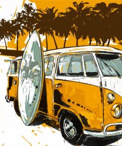 Kombi Van Art paint by number