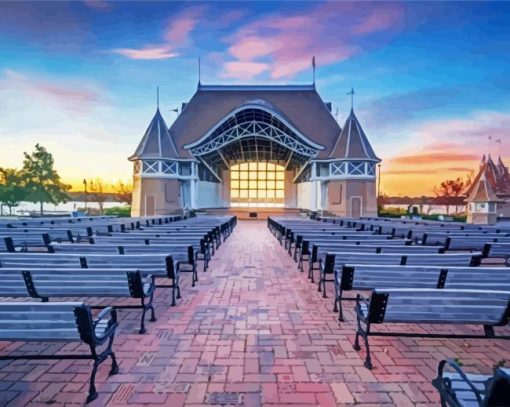 Lake Harriet Bandshell Park Minneapolis paint by numbers