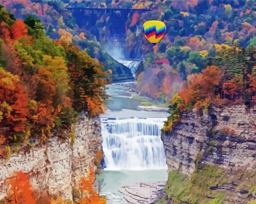 Letchworth State Park paint by number