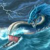 Leviathan Sea Serpent paint by number