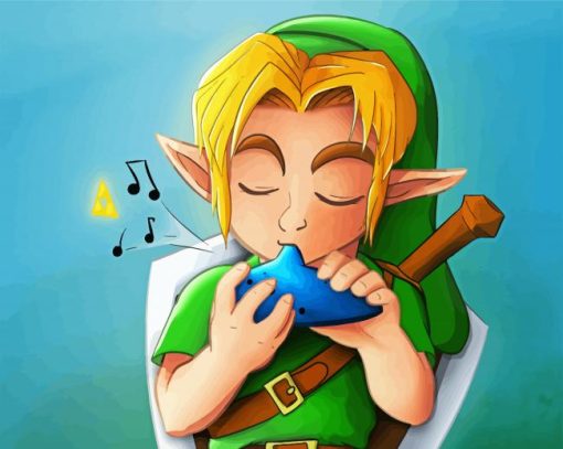 Link Playing The Ocarina paint by number