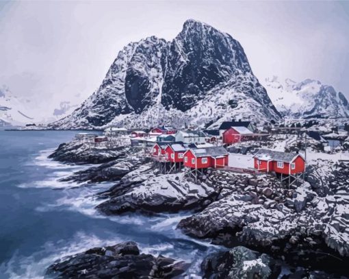 Lofoten Norway paint by number