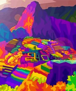 Machu Picchu Pop Art paint by number