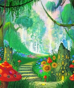 Magical Forest Path paint by number