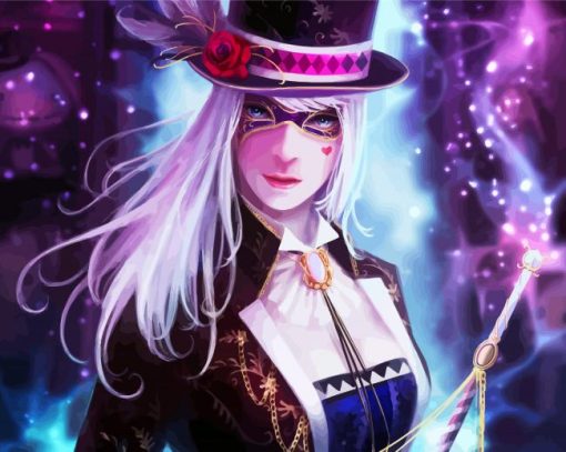 Magician Girl paint by number