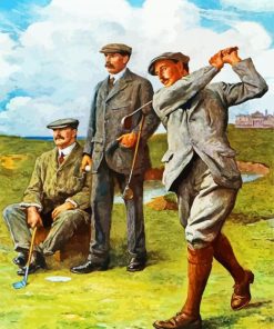 Men Playing Golf paint by number